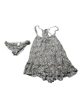 NWT Victoria's Secret Women’s Babydoll Lingerie Set Medium Leopard Y2K
